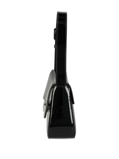 Emporio Armani Foldover-top Buckle Shoulder Bag In Black