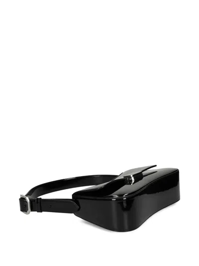 Emporio Armani Foldover-top Buckle Shoulder Bag In Black