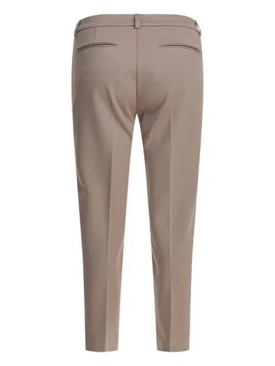 Semper Beige Elastane Trousers In Brown