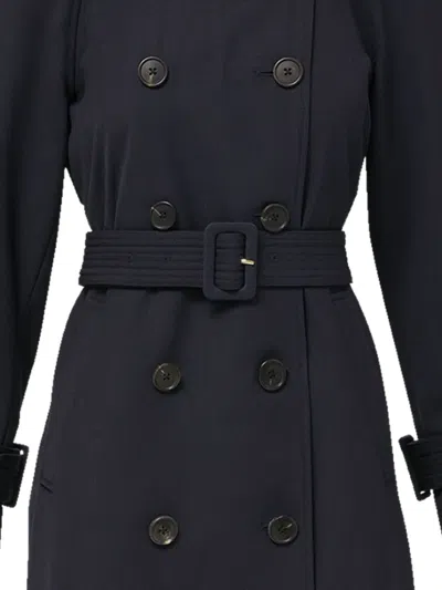 Veronica Beard Conneley Dickey Double-breasted Belted Trench Coat In Blue
