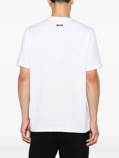 Msgm Follow The Rabbit T-shirt In White