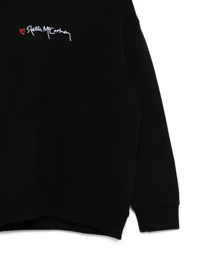 Stella Mccartney Embroidered-logo Hoodie In Black