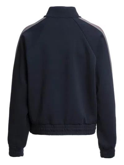 Parajumpers Stripe-detail Zip-up Jacket In Blue