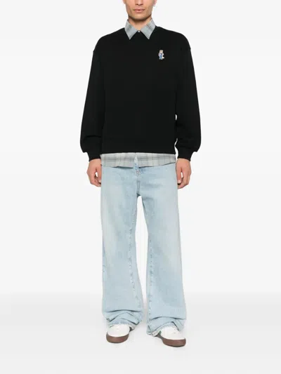 Maison Kitsuné Maison Kitsune Classic Pullover Sweater For Men In Black