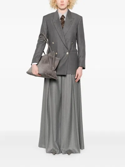 Eraldo Double-breasted Wool Jacket In Gray