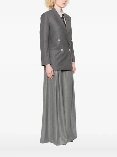 Eraldo Double-breasted Wool Jacket In Gray