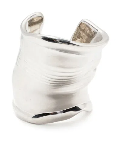 Jean Paul Gaultier The Crushed Can Bracelet In Metallic