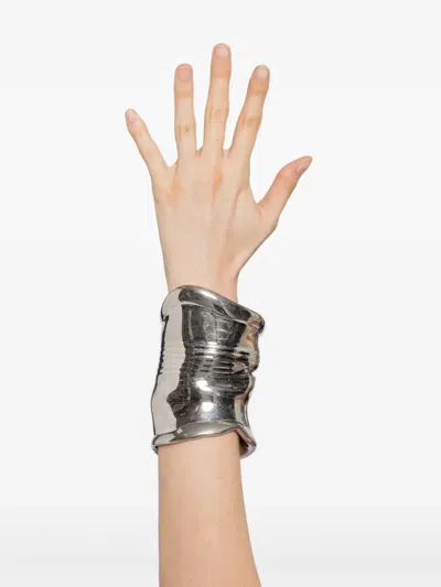 Jean Paul Gaultier The Crushed Can Bracelet In Metallic