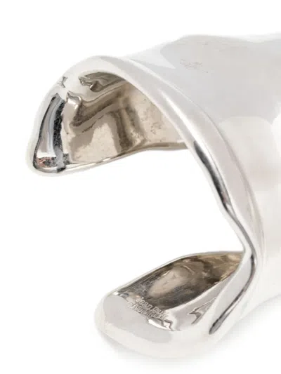 Jean Paul Gaultier The Crushed Can Bracelet In Metallic