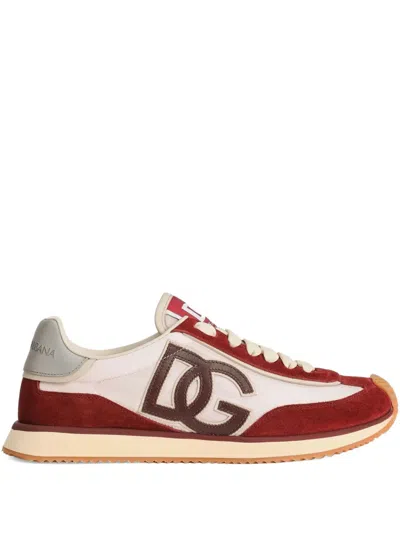 Dolce & Gabbana Dg Cushion Sneakers In Printed Nylon In Multi