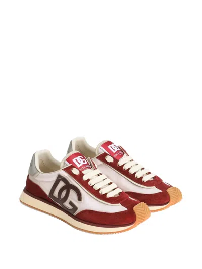 Dolce & Gabbana Dg Cushion Sneakers In Printed Nylon In Multi
