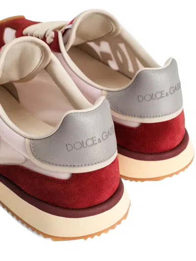 Dolce & Gabbana Dg Cushion Sneakers In Printed Nylon In Multi