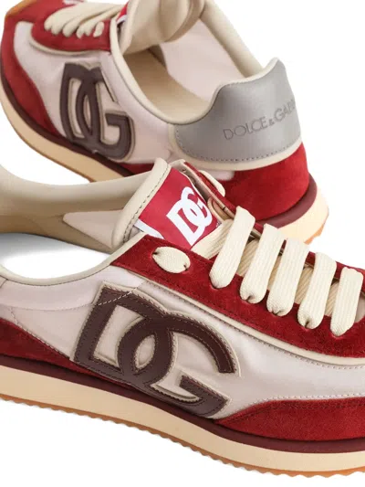 Dolce & Gabbana Dg Cushion Sneakers In Printed Nylon In Multi