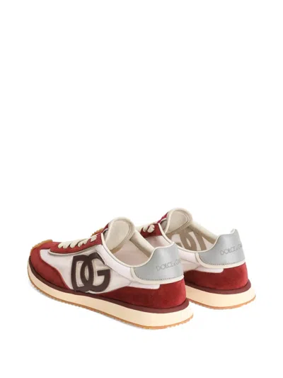 Dolce & Gabbana Dg Cushion Sneakers In Printed Nylon In Multi