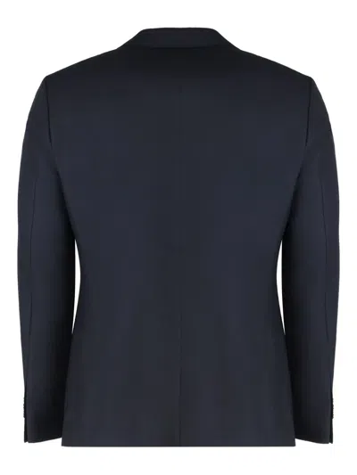 Hugo Boss Boss Single-breasted Two-button Jacket In Blue