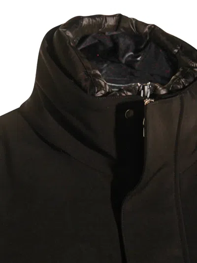 Montecore High-neck Zip-front Jacket In Black