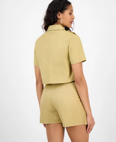 Bar Iii Women's Pleated Mini Skort, Exclusively At Macy's In Nude