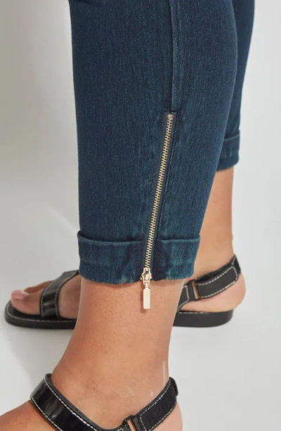 Lyssé Lysse Denim Stripe Crop Pants In Blue