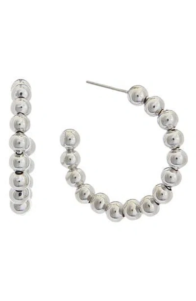 Juvell Beaded Hoop Earrings In Metallic