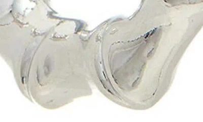 Juvell Bamboo Textured Hoop Earrings In Metallic