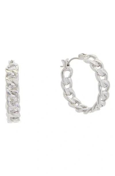 Juvell Curb Chain Hoop Earrings In Metallic