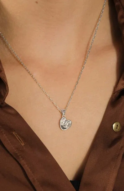 Sterling Forever Palmier Pendant Necklace In Metallic