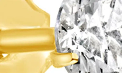 Sterling Forever Round Cubic Zirconia Stud Earrings In Gold