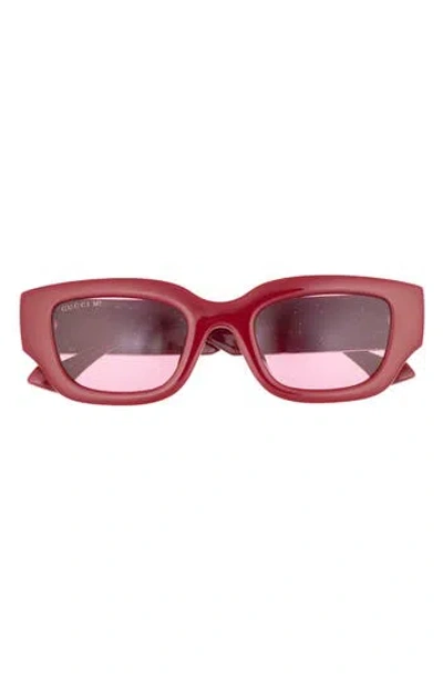Gucci 51mm Cat Eye Sunglasses In Red