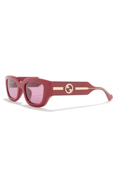 Gucci 51mm Cat Eye Sunglasses In Red