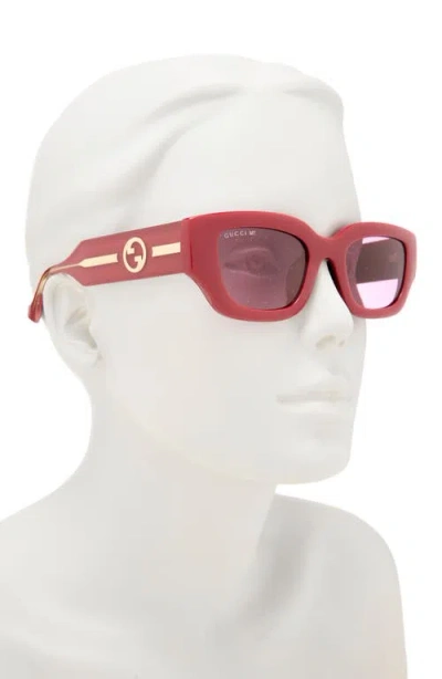 Gucci 51mm Cat Eye Sunglasses In Red