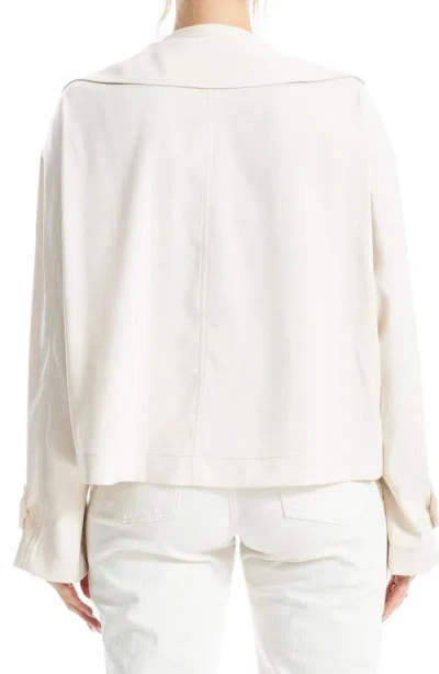 Max Studio Double Breasted Short Jacket In White
