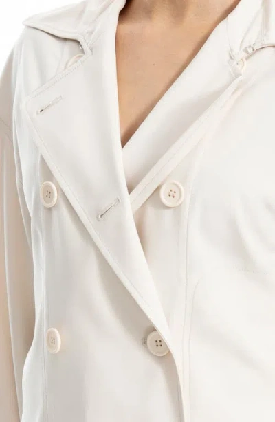 Max Studio Double Breasted Short Jacket In White