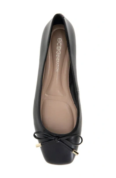 Bcbg Hartly Cap Toe Ballet Flat In Black
