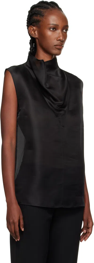 Rohe Black Organza Silk Blouse In Black