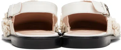 Cordera Off-white Crochet Mule Loafers In White