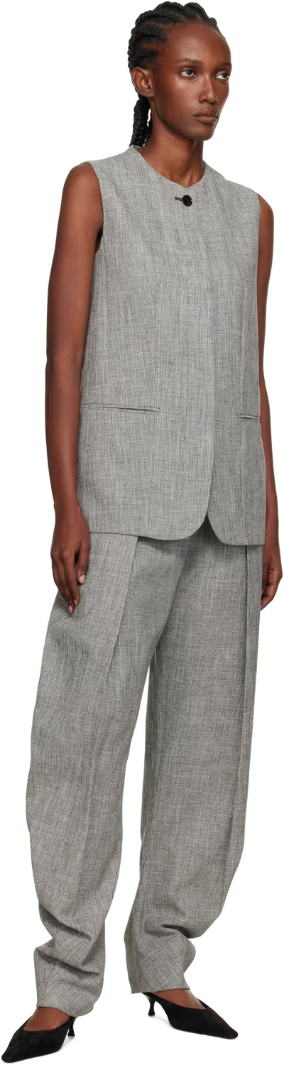 Lanvin Gray Button Vest In Gray