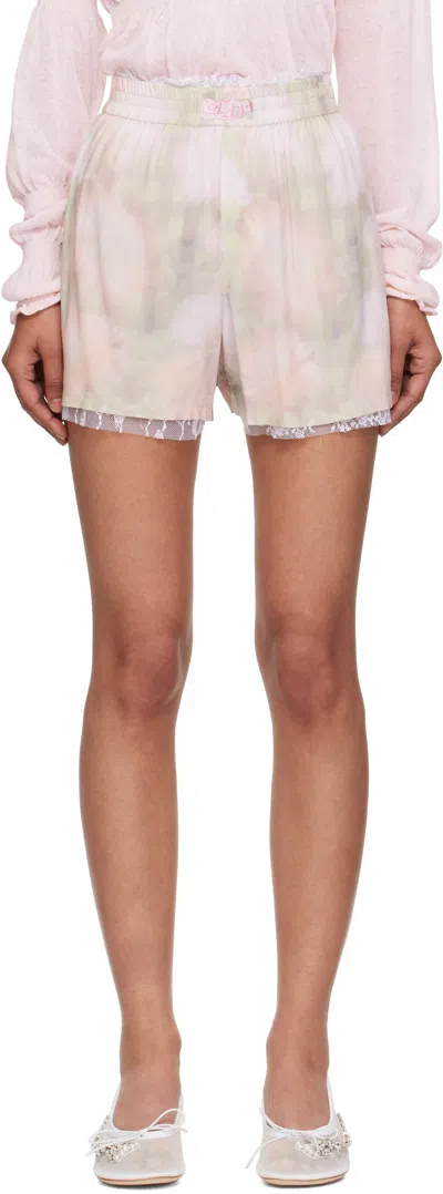 Collina Strada Multicolor Mini Boxer Shorts In Red