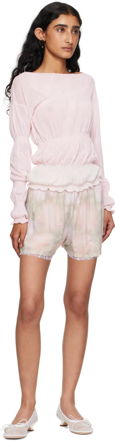 Collina Strada Multicolor Mini Boxer Shorts In Red