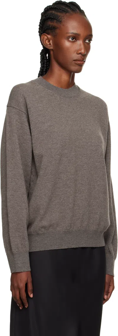 Rohe Róhe Crew-neck With Open Armhole Sweater In Brown