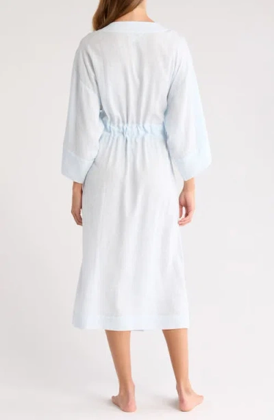 Nordstrom Vacation Linen Blend Robe In Blue