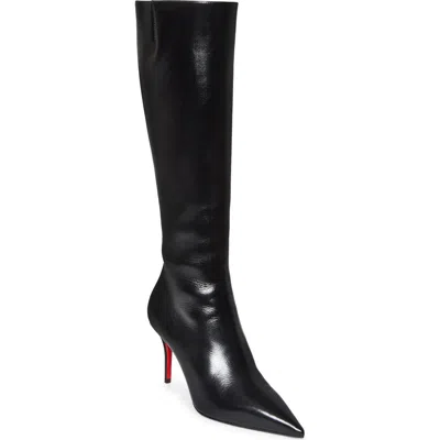 Christian Louboutin High-heeled Knee-length Boots In Black