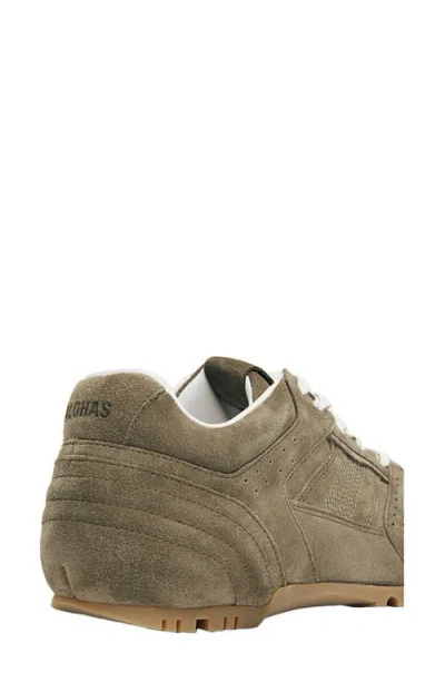 Alohas Tb.56 Suede Cream Leather Sneakers In Green