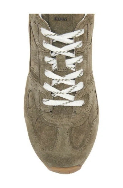 Alohas Tb.56 Suede Cream Leather Sneakers In Green