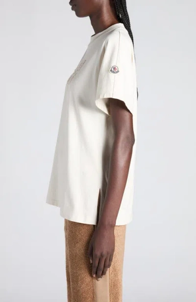 Moncler Logo Patch Cotton T-shirt In White