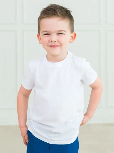 Rufflebutts Boys Short Sleeve Basic Tee In White