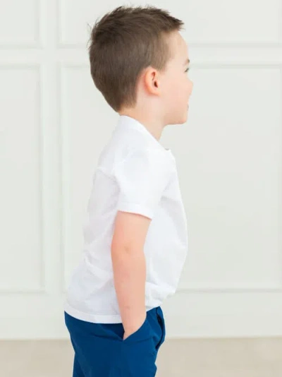 Rufflebutts Boys Short Sleeve Basic Tee In White