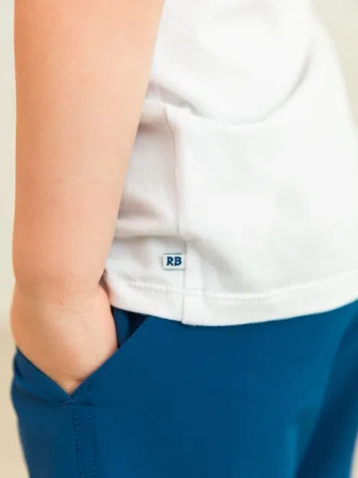 Rufflebutts Boys Short Sleeve Basic Tee In White