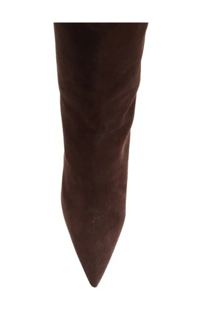 Manolo Blahnik Miralone Pointed Toe Tall Boot In Brown
