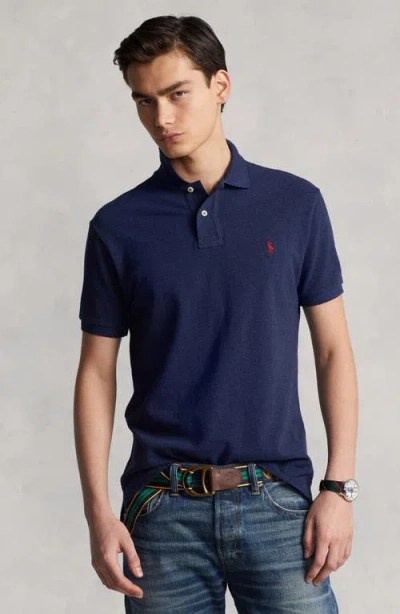 Polo Ralph Lauren Custom Slim Fit Polo Shirt In Blue