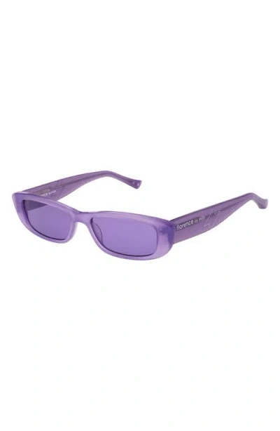 Florence By Mills 53mm Rectangular Sunglasses In Purple